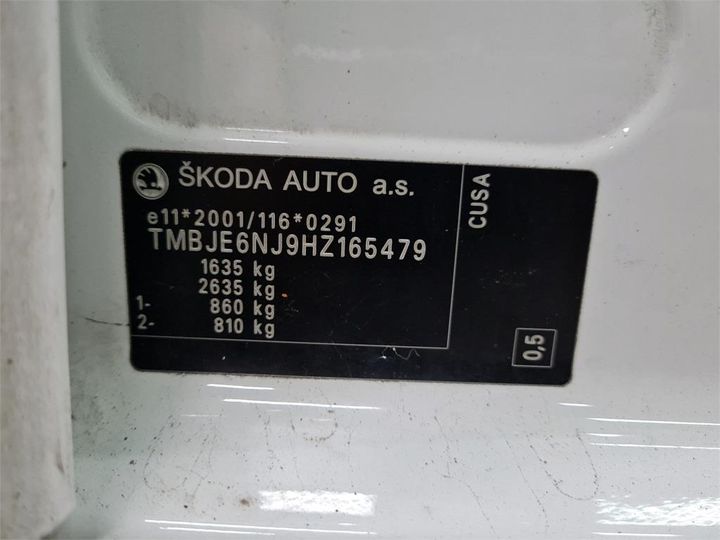 Photo 6 VIN: TMBJE6NJ9HZ165479 - SKODA FABIA 