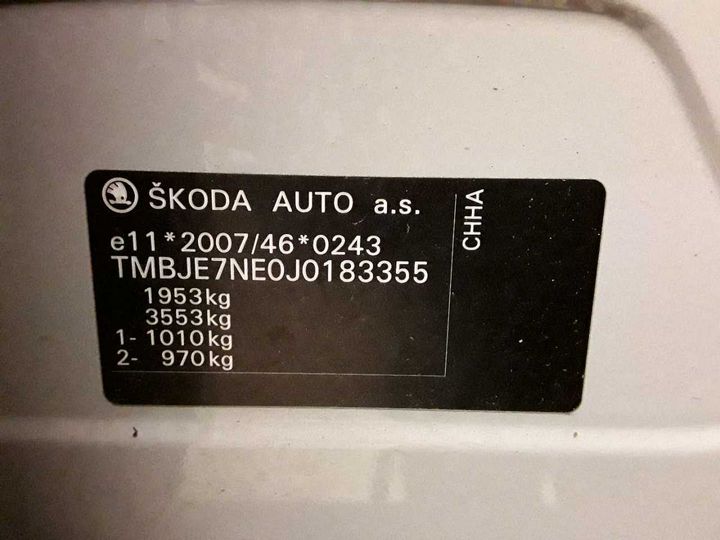 Photo 13 VIN: TMBJE7NE0J0183355 - SKODA OCTAVIA 