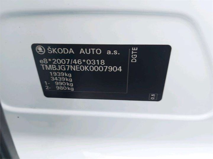 Photo 8 VIN: TMBJG7NE0K0007904 - SKODA OCTAVIA COMBI 