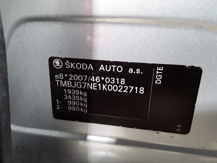 Photo 12 VIN: TMBJG7NE1K0022718 - SKODA OCTAVIA 