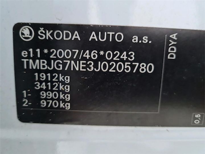 Photo 10 VIN: TMBJG7NE3J0205780 - SKODA OCTAVIA 