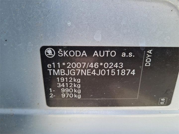 Photo 4 VIN: TMBJG7NE4J0151874 - SKODA OCTAVIA 