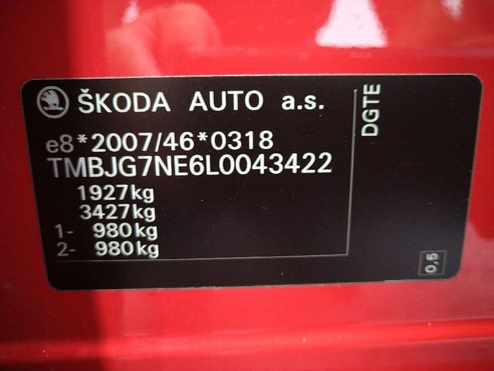 Photo 9 VIN: TMBJG7NE6L0043422 - SKODA OCTAVIA 