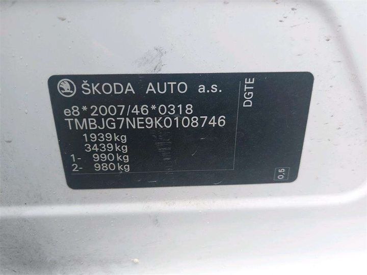 Photo 8 VIN: TMBJG7NE9K0108746 - SKODA OCTAVIA 