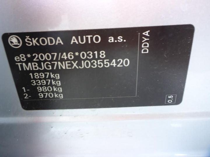 Photo 12 VIN: TMBJG7NEXJ0355420 - SKODA OCTAVIA 