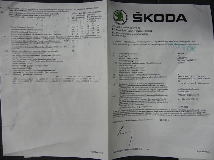 Photo 11 VIN: TMBJG7NPXG7052171 - SKODA SUPERB 