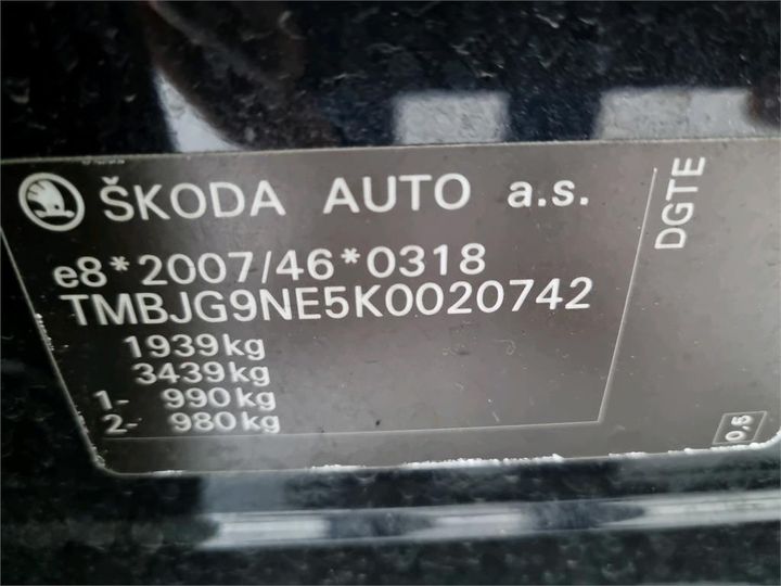 Photo 13 VIN: TMBJG9NE5K0020742 - SKODA OCTAVIA 