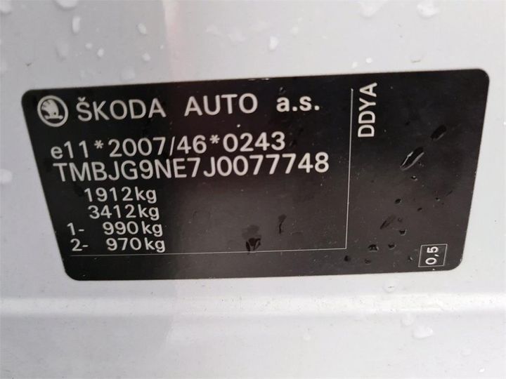 Photo 6 VIN: TMBJG9NE7J0077748 - SKODA OCTAVIA 