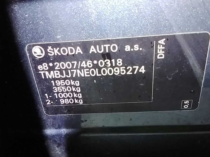 Photo 1 VIN: TMBJJ7NE0L0095274 - SKODA OCTAVIA 