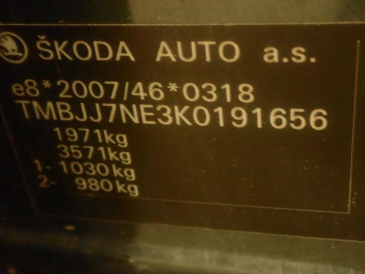 Photo 14 VIN: TMBJJ7NE3K0191656 - SKODA OCTAVIA 