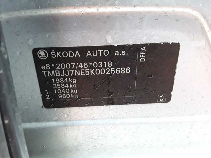 Photo 12 VIN: TMBJJ7NE5K0025686 - SKODA OCTAVIA 