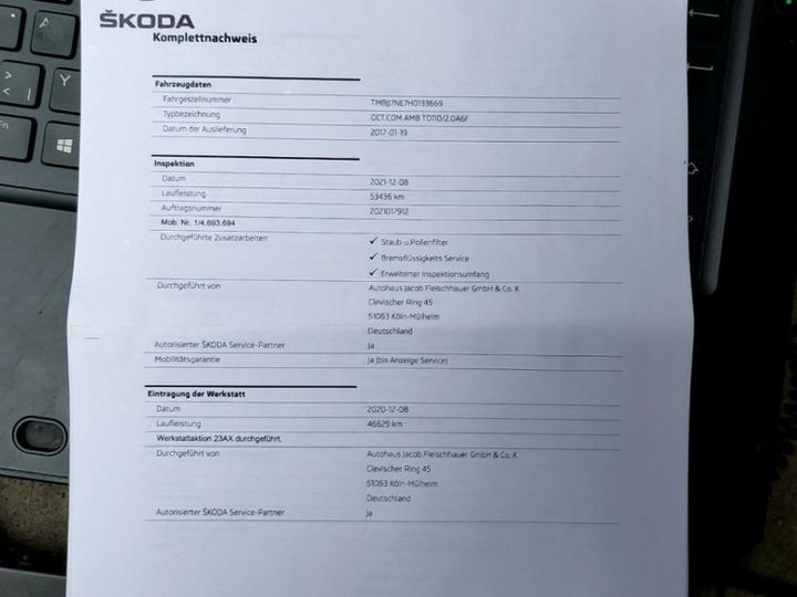 Photo 9 VIN: TMBJJ7NE7H0133669 - SKODA OCTAVIA 