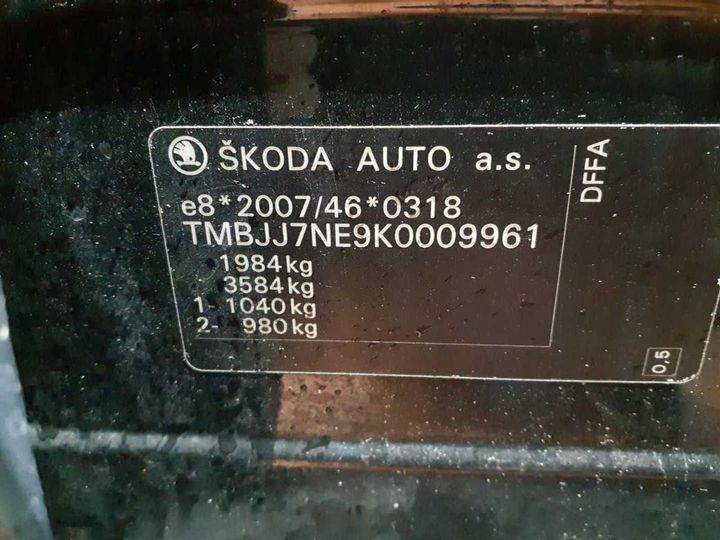 Photo 13 VIN: TMBJJ7NE9K0009961 - SKODA OCTAVIA 