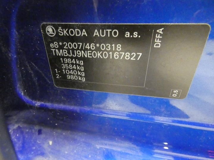 Photo 4 VIN: TMBJJ9NE0K0167827 - SKODA OCTAVIA 