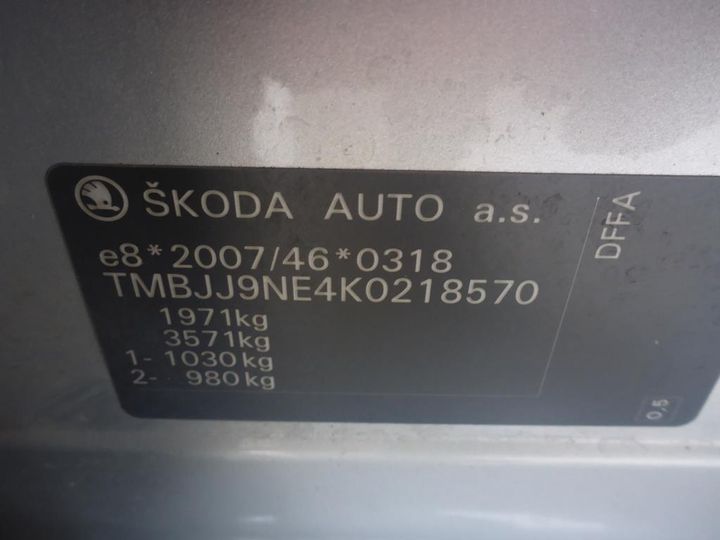 Photo 9 VIN: TMBJJ9NE4K0218570 - SKODA OCTAVIA 