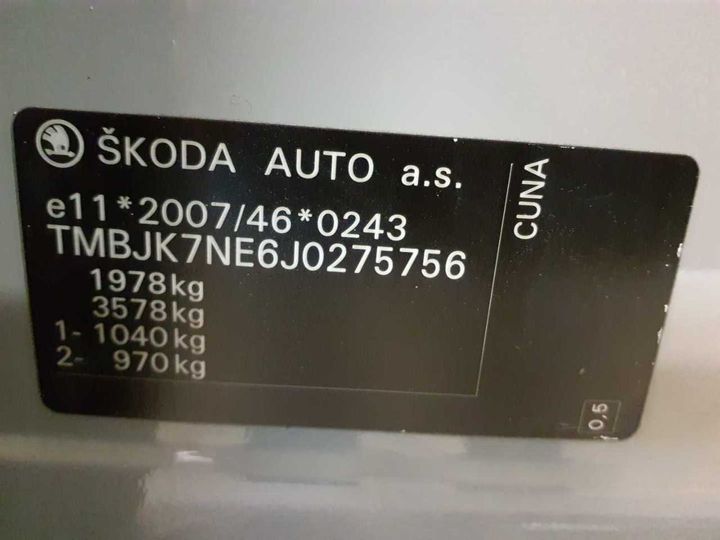 Photo 12 VIN: TMBJK7NE6J0275756 - SKODA OCTAVIA 