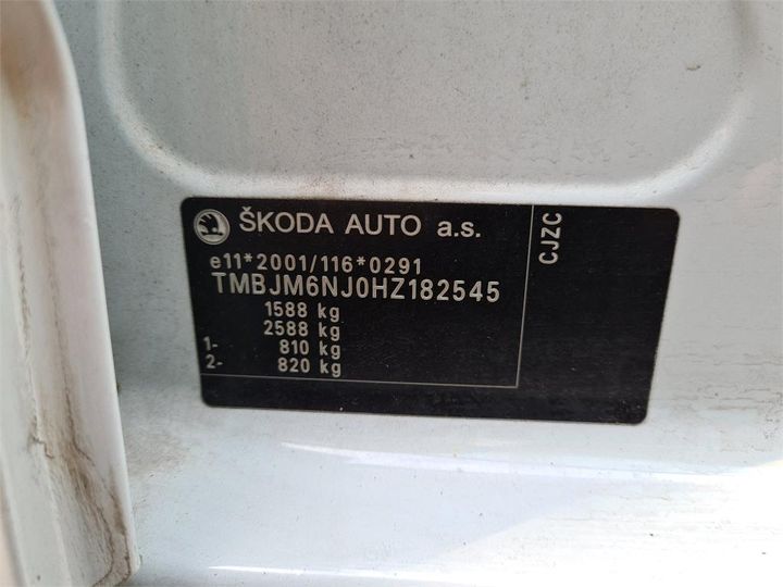 Photo 12 VIN: TMBJM6NJ0HZ182545 - SKODA FABIA 