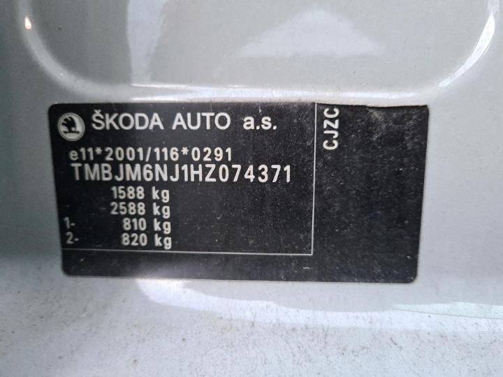 Photo 11 VIN: TMBJM6NJ1HZ074371 - SKODA FABIA 