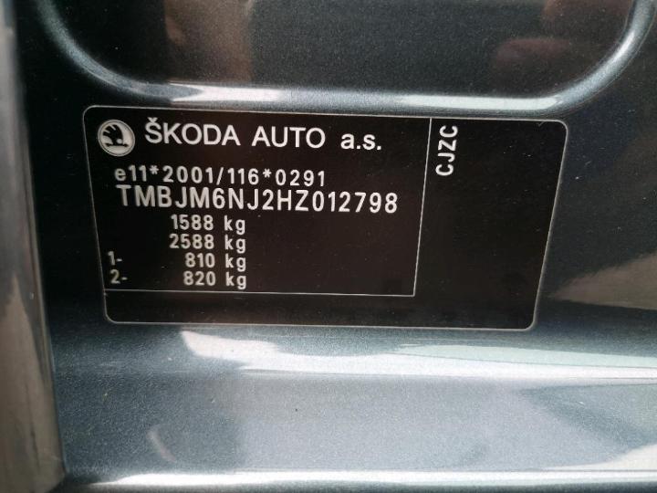 Photo 10 VIN: TMBJM6NJ2HZ012798 - SKODA FABIA 