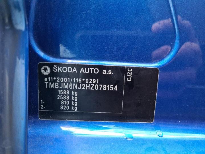 Photo 11 VIN: TMBJM6NJ2HZ078154 - SKODA FABIA 