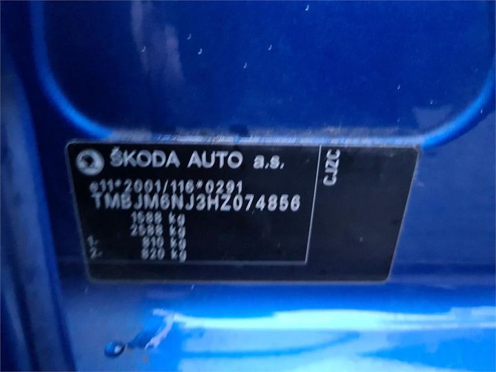 Photo 12 VIN: TMBJM6NJ3HZ074856 - SKODA FABIA 