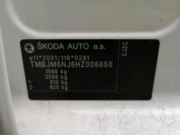 Photo 11 VIN: TMBJM6NJ6HZ006650 - SKODA FABIA 