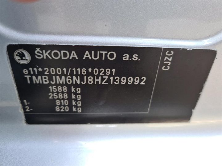 Photo 13 VIN: TMBJM6NJ8HZ139992 - SKODA FABIA 