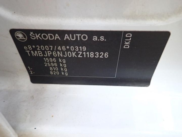 Photo 14 VIN: TMBJP6NJ0KZ118326 - SKODA FABIA 