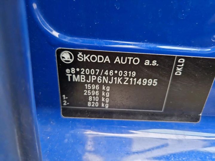 Photo 13 VIN: TMBJP6NJ1KZ114995 - SKODA FABIA 