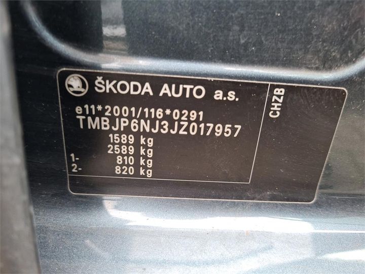 Photo 12 VIN: TMBJP6NJ3JZ017957 - SKODA FABIA 