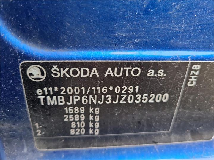 Photo 12 VIN: TMBJP6NJ3JZ035200 - SKODA FABIA 