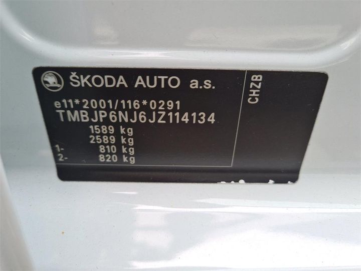 Photo 14 VIN: TMBJP6NJ6JZ114134 - SKODA FABIA 