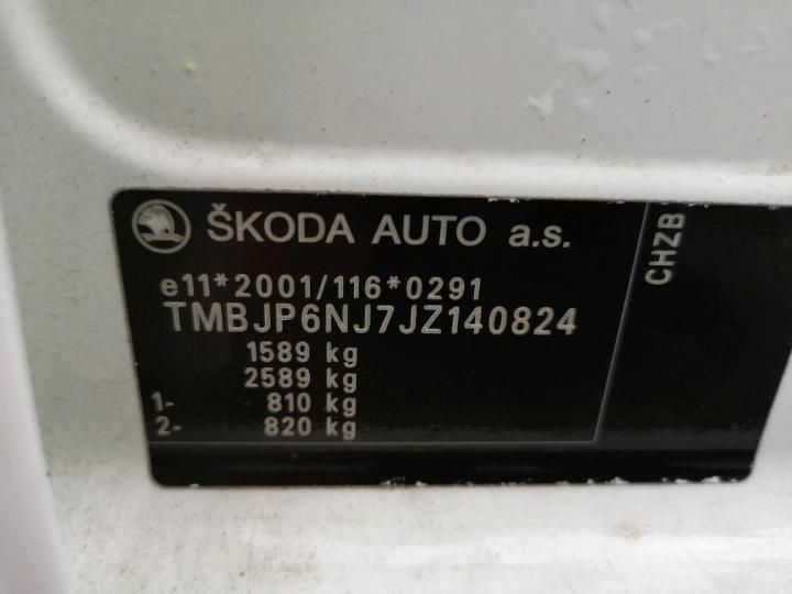 Photo 14 VIN: TMBJP6NJ7JZ140824 - SKODA FABIA COMBI 