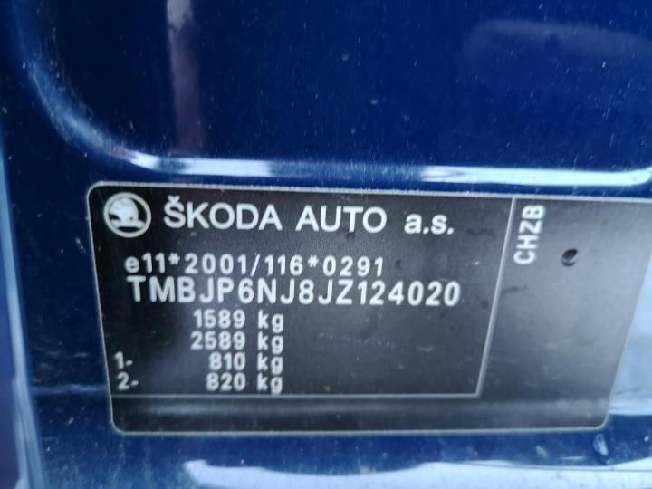 Photo 11 VIN: TMBJP6NJ8JZ124020 - SKODA FABIA 