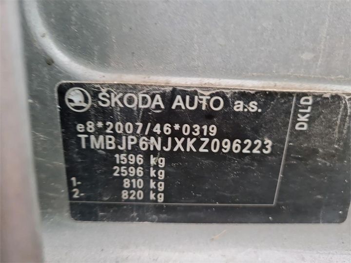 Photo 12 VIN: TMBJP6NJXKZ096223 - SKODA FABIA 