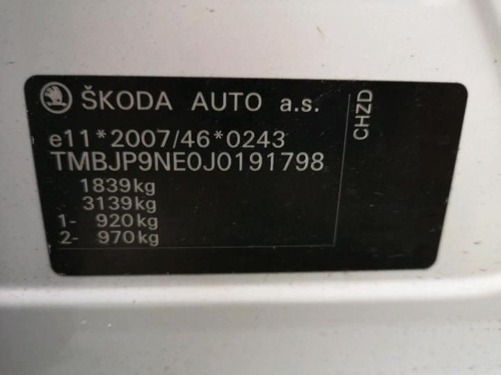 Photo 13 VIN: TMBJP9NE0J0191798 - SKODA OCTAVIA 