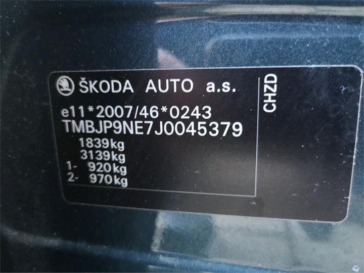 Photo 12 VIN: TMBJP9NE7J0045379 - SKODA OCTAVIA COMBI 