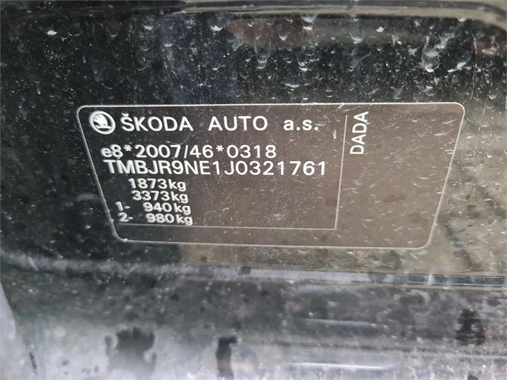 Photo 14 VIN: TMBJR9NE1J0321761 - SKODA OCTAVIA 