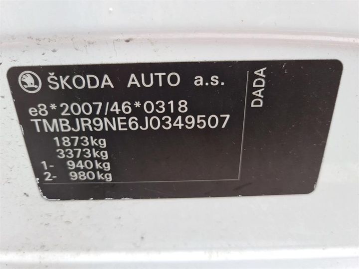 Photo 15 VIN: TMBJR9NE6J0349507 - SKODA OCTAVIA 