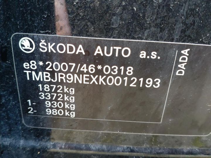 Photo 19 VIN: TMBJR9NEXK0012193 - SKODA OCTAVIA 