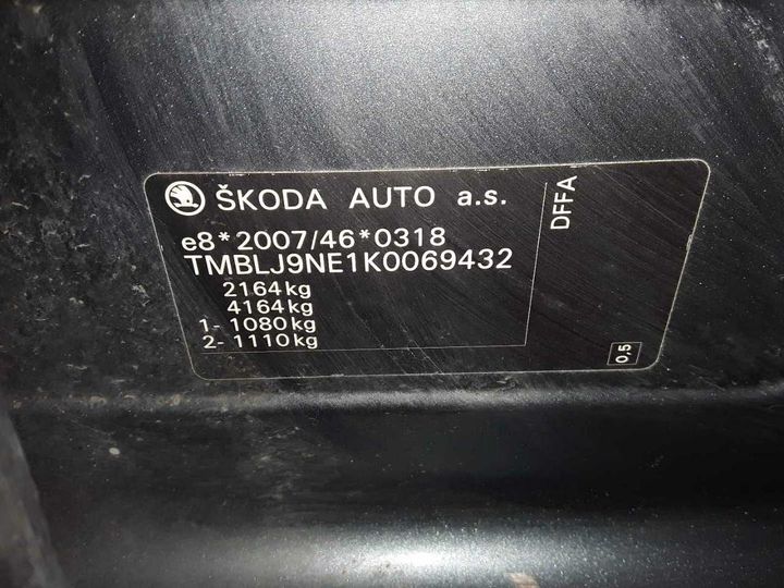 Photo 12 VIN: TMBLJ9NE1K0069432 - SKODA OCTAVIA 