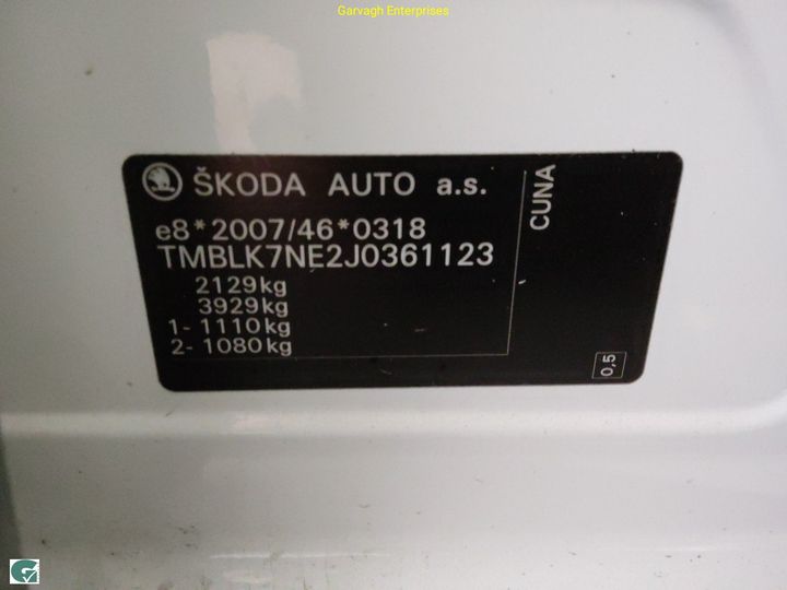 Photo 9 VIN: TMBLK7NE2J0361123 - SKODA OCTAVIA 