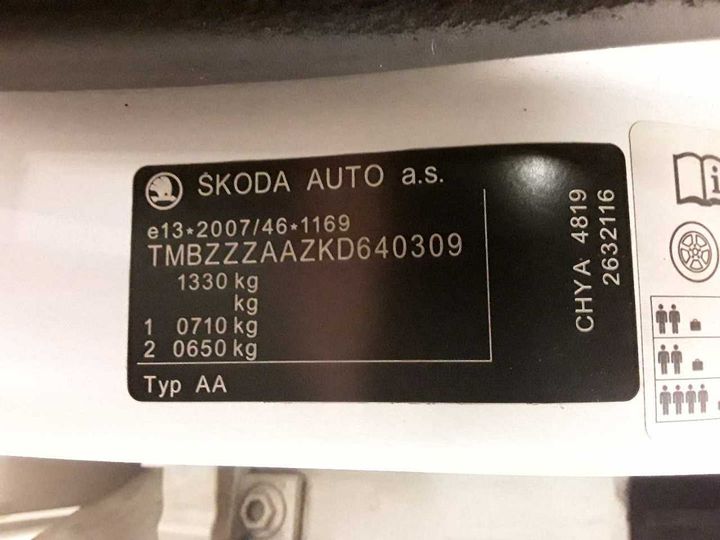 Photo 13 VIN: TMBZZZAAZKD640309 - SKODA NULL 