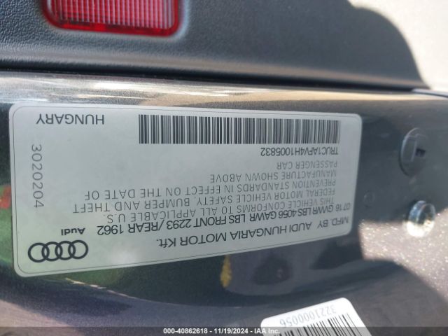 Photo 8 VIN: TRUC1AFV4H1005832 - AUDI TTS 