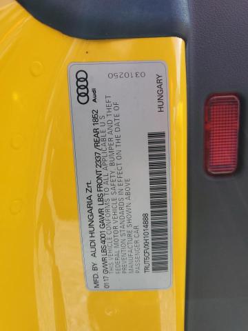 Photo 12 VIN: TRUT5CFVXH1014888 - AUDI TT 