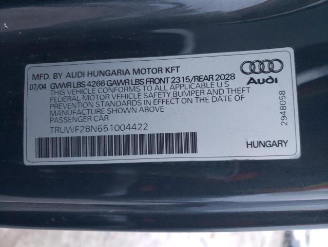 Photo 11 VIN: TRUWF28N651004422 - AUDI TT 3.2 QUA 