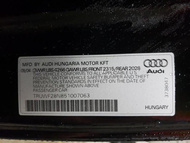 Photo 11 VIN: TRUWF28N851007063 - AUDI TT 