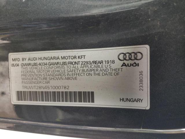 Photo 9 VIN: TRUWT28N451000782 - AUDI TT QUATTRO 