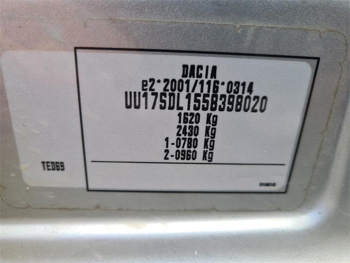 Photo 11 VIN: UU17SDL1558398020 - DACIA LOGAN 