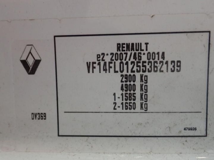 Photo 12 VIN: VF14FL01255362139 - RENAULT TRAFIC 